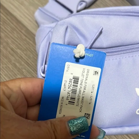 Adidas Purple Belt Bag with Adjustable Strap and Trefoil Logo - Picture 3 of 7